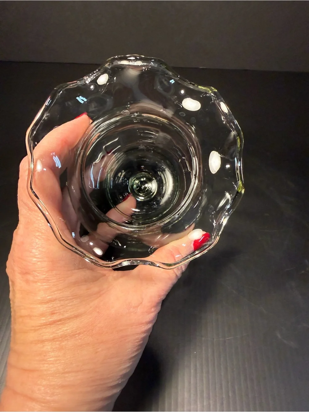 Vintage HOMCO / Home Interiors Clear Glass Peg Sconce Votive Cup Candle Holder